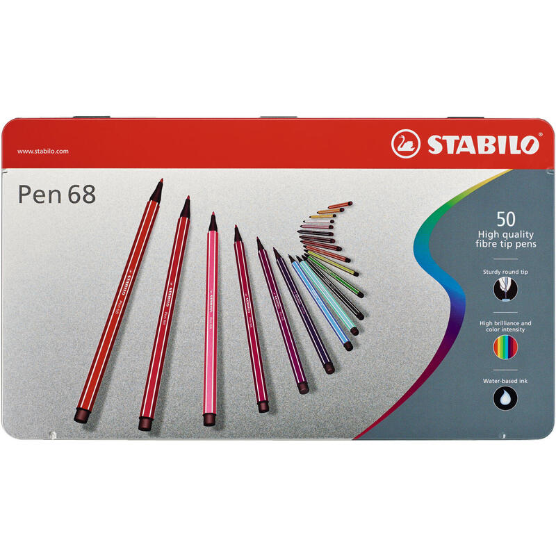 stabilo-pen-68-arty-caja-metalica-de-50-rotuladores-punta-de-fibra-trazo-de-1mm-aprox-tinta-a-base-de-agua-