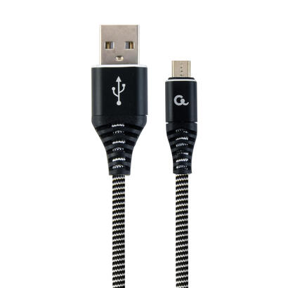 gembird-cc-usb2b-ammbm-1m-bw-cable-de-datos-y-carga-micro-usb-trenzado-premium-1-m-negro-blanco