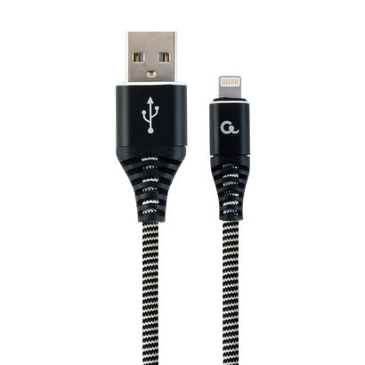 gembird-cable-de-carga-y-datos-usb-a-lightning-trenzado-premium-2m-negro-blanco