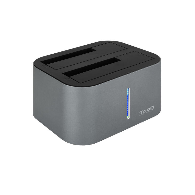 tooq-docking-station-usb-3031-gen-1-hddssd-25-35-sata-boton-de-clonacion-grisnegro