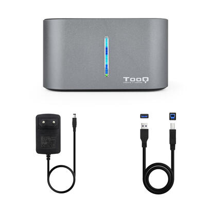 tooq-docking-station-usb-3031-gen-1-hddssd-25-35-sata-boton-de-clonacion-grisnegro