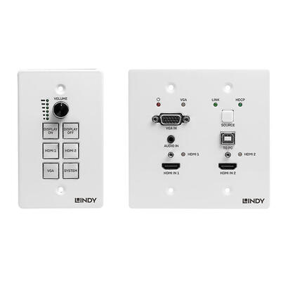 lindy-38288-extensor-audiovideo-transmisor-y-receptor-de-senales-av-negro-blanco