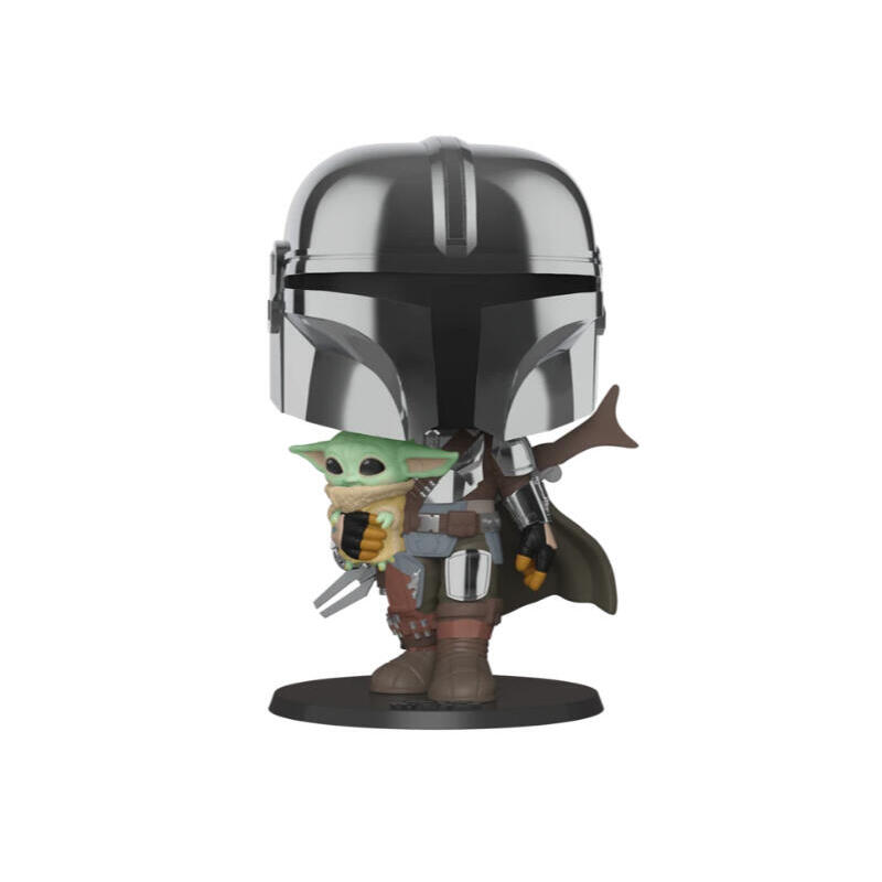 funko-pop-supersized-el-mandaloriano-con-armadura-cromada-y-el-nino-1025cm-star-wars-el-mandaloriano