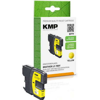 kmp-b77y-tintenpatrone-yellow-kompatibel-mit-brother-lc-980-y