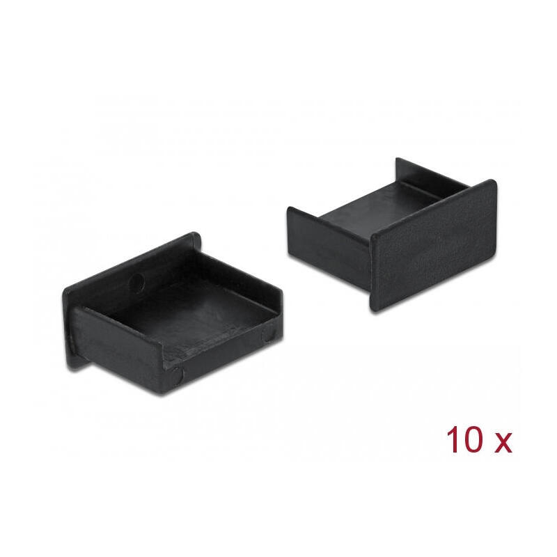 delock-cubierta-antipolvo-para-usb-tipo-a-hembra-10-piezas-negro