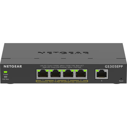 netgear-gs305epp-managed-l2l3-gigabit-ethernet-101001000-power-over-ethernet-poe-black