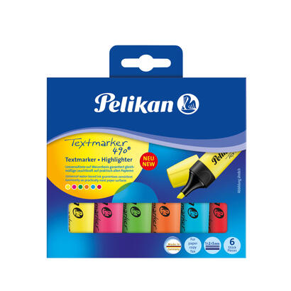 pelikan-textmarker-490-marcador-6-piezas-multicolor