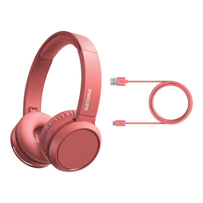 auriculares-inalambricos-philips-tah4205-con-microfono-bluetooth-rojos