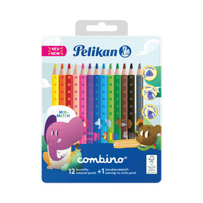 pelikan-set-combino-12-1-color-mina-en-una-caja-de-metal