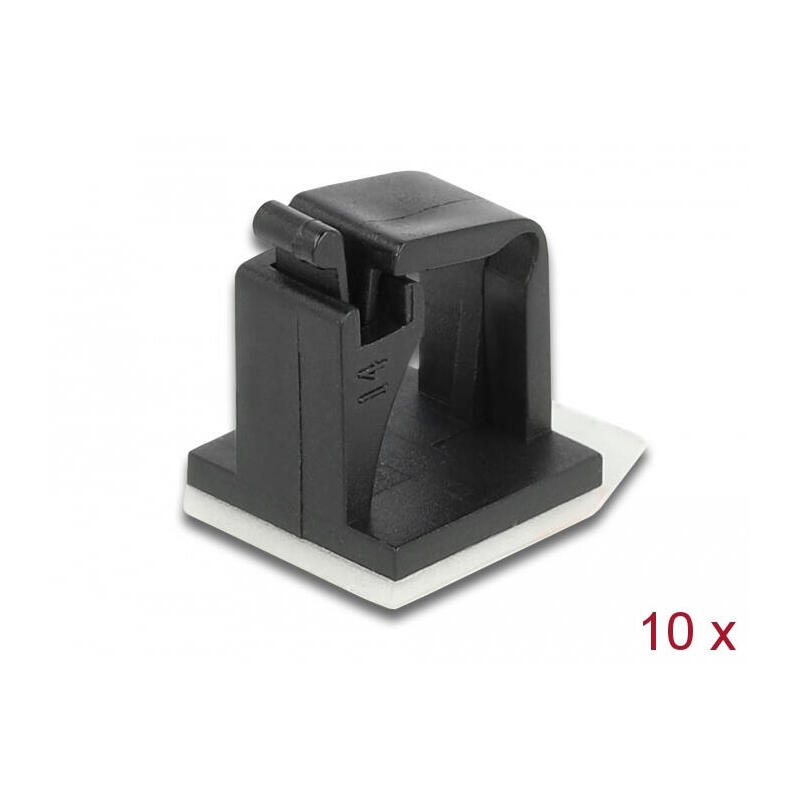 delock-portacables-con-clip-de-bloqueo-autoadhesivo-negro-10-piezas