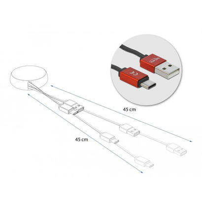 delock-cable-enrollable-usb-20-tipo-a-a-usb-c-090m-negro-rojo
