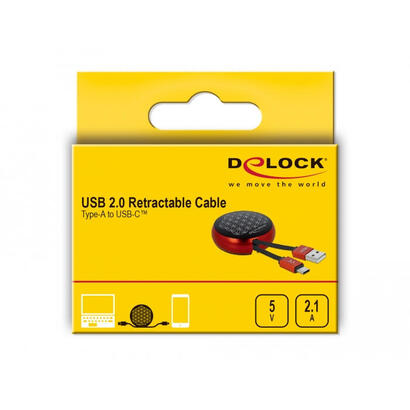delock-cable-enrollable-usb-20-tipo-a-a-usb-c-090m-negro-rojo