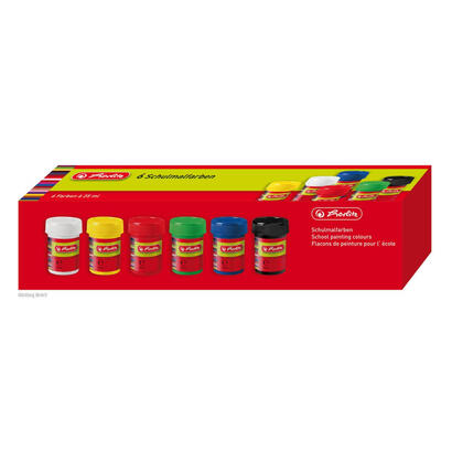 herlitz-8643025-pintura-a-base-de-agua-negro-azul-verde-rojo-blanco-amarillo-25-ml-jarra-6-piezas