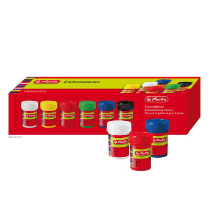 herlitz-8643025-pintura-a-base-de-agua-negro-azul-verde-rojo-blanco-amarillo-25-ml-jarra-6-piezas