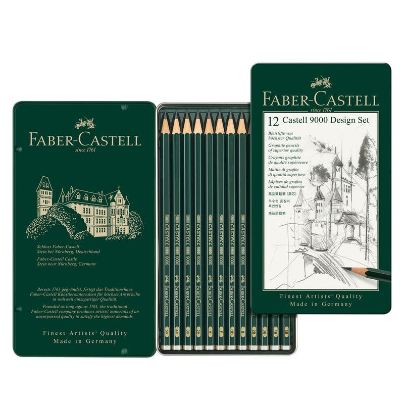 faber-castell-lapices-de-dibujo-5b-5h-9000-design-set-12-en-estuche-metalico