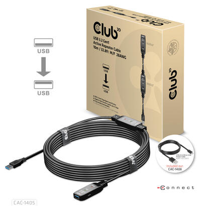 club3d-cac-1405-cable-usb-10-m-usb-32-gen-2-31-gen-2-usb-a-negro