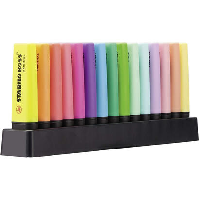 peana-de-marcadores-fluorescentes-stabilo-boss-original-15-unidades-colores-surtidos