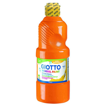 giotto-tempera-escolar-lavable-naranja-botella-500-ml