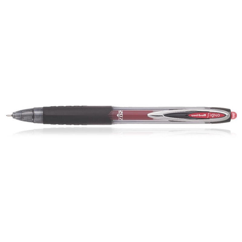 uniball-rollerball-signo-umn-207-retractil-rojo