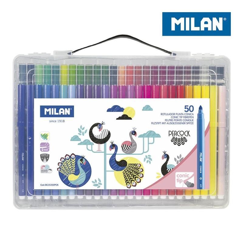 milan-rotuladores-punta-conica-edicion-peacock-maletin-de-50u