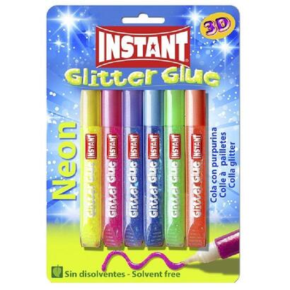 instant-blister-6-tubos-de-cola-glitter-con-purpurina-neon-105ml-csurtidos
