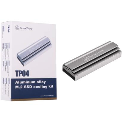 silverstone-tp04-m2-ssd-kit-de-refrigeracion-aleacion-de-aluminio-gris-titanio-sst-tp04t