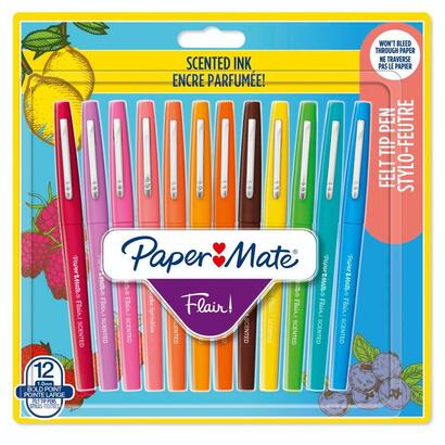 paper-mate-flair-12-boligrafos-scented-m-blister-de-07-mm