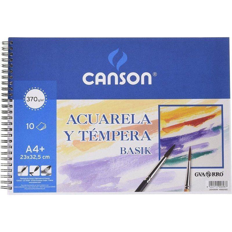 cuaderno-de-acuarelas-y-temperas-con-espiral-canson-basik-c200400698-a4-10-hojas