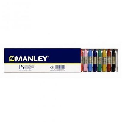 manley-estuche-de-15-ceras-60mm-colores-surtidos