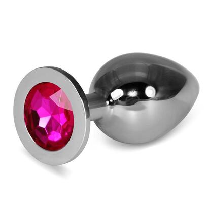 plug-anal-metal-rosebud-classic-con-joya-fuchsia-talla-l