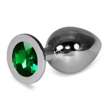 plug-anal-metal-rosebud-classic-con-joya-verde-talla-l