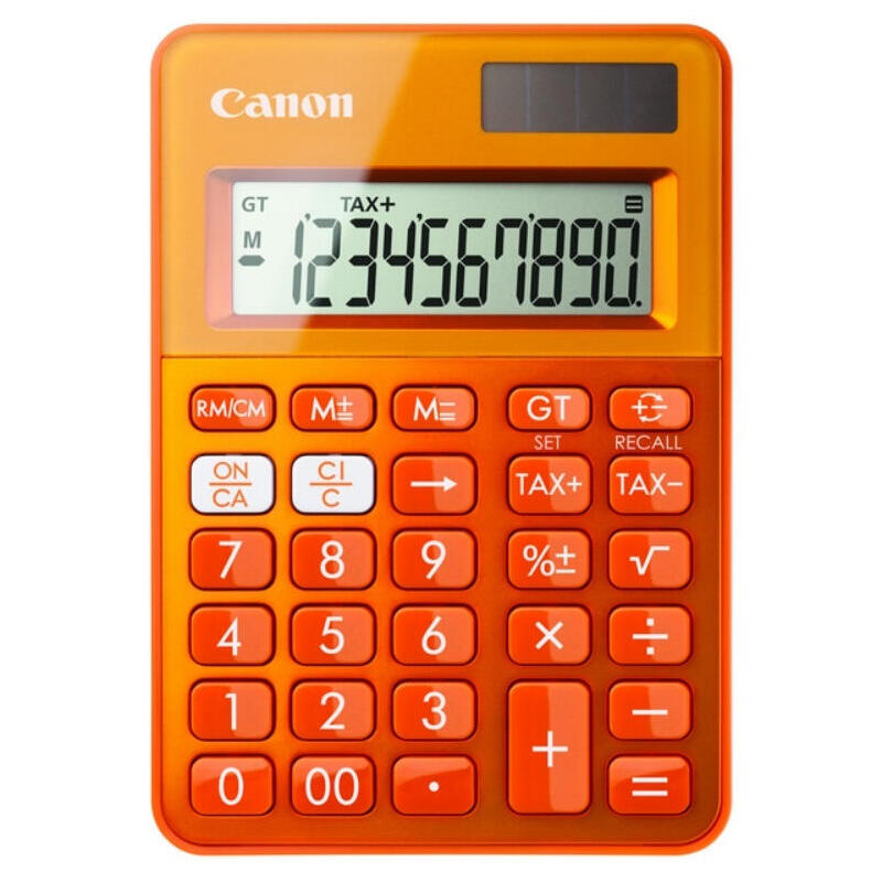 canon-ls-100k-calculadora-de-sobremesa-10-digitos-panel-solar-bateria-naranja