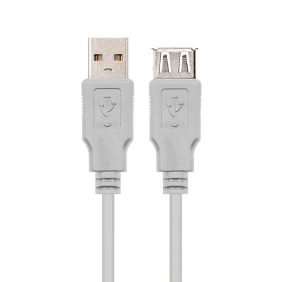 nanocable-cable-usb20-tipo-aa-3m-alargo-mh-gris-10010204