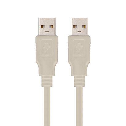 nanocable-cable-usb-20-tipo-aa-mm-3m-beige-10010304