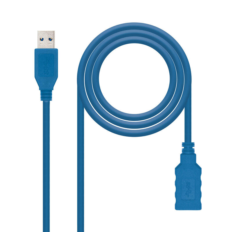 nanocable-cable-usb-a-30-macho-a-usb-a-hembra-2m-azul