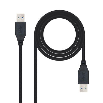 nanocable-cable-usb-30-tipo-aa-2m-mm-negro-10011002-bk
