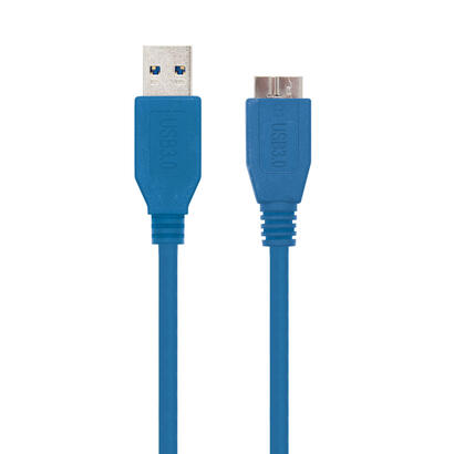 nanocable-cable-usb-30-tipo-am-micro-bm-azul-10-m