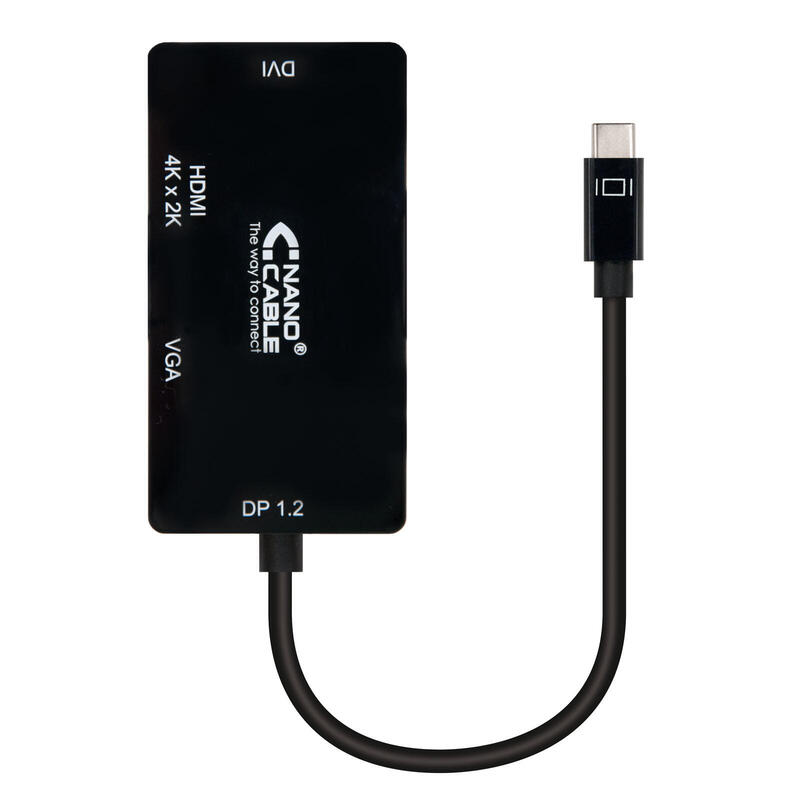 nanocable-conversor-usb-c-a-svga-dvi-hdmi-3-en-1-usb-cm-vgah-dvih-hdmih-4k-10-cm-negro