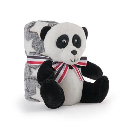 peluche-manta-suave-oso-panda-22cm