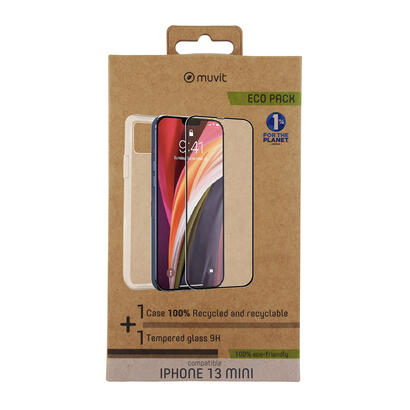 muvit-for-change-pack-apple-iphone-13-mini-funda-cristal-soft-protector-de-pantalla-vidrio-templado-plano-marco-negro