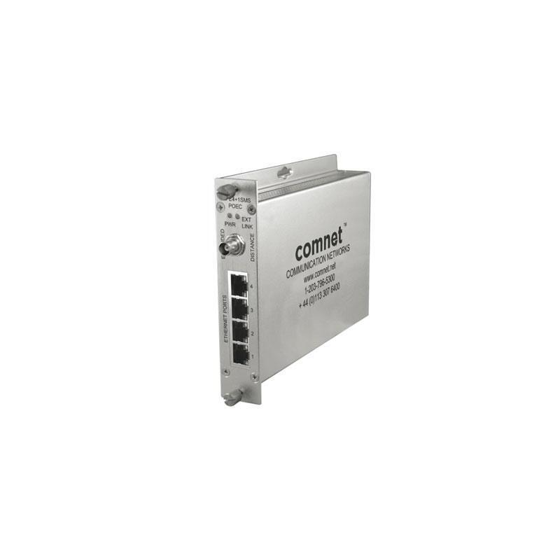 comnet-clfe4eoc-four-channel-ethernet-over-coax-with-ieee-8023af-154w-pass-through-poe-10100mbps-industrial-localremote-configur