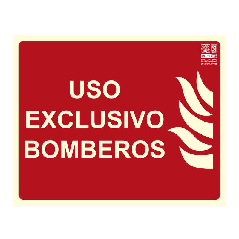 implaser-ex218n-senal-uso-exclusivo-bomberos-25x20cm