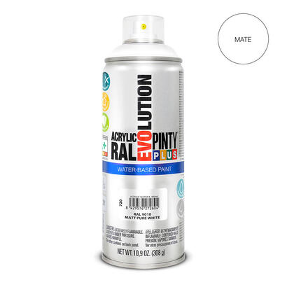 pintura-en-spray-pintyplus-evolution-water-based-520cc-ral-9010-blanco-puro-mate