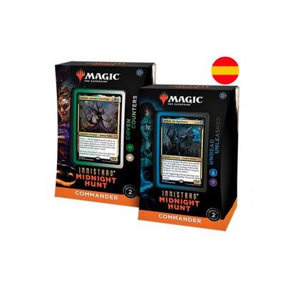 juego-de-cartas-caja-de-cartas-wizard-of-the-coast-magic-the-gathering-commander-display-innistrad-midnight-hunt-4-mazos-espaol