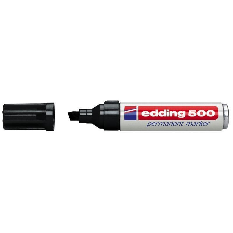 edding-500-rotulador-permanente-punta-biselada-trazo-entre-2-y-7-mm-recargable-secado-instantaneo-color-negro