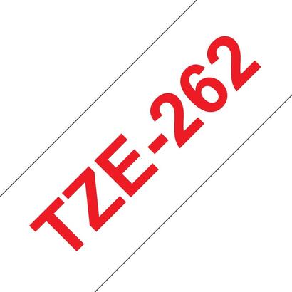brother-tze262-cinta-laminada-generica-de-etiquetas-texto-rojo-sobre-fondo-blanco-ancho-36mm-x-8-metros