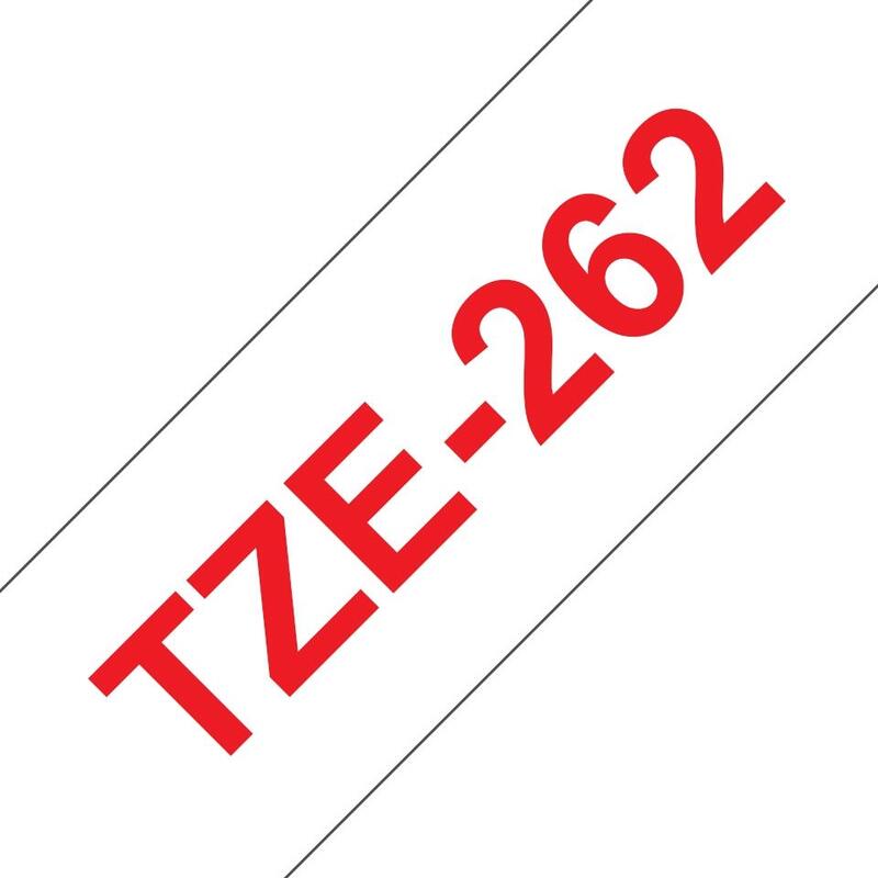 brother-tze262-cinta-laminada-generica-de-etiquetas-texto-rojo-sobre-fondo-blanco-ancho-36mm-x-8-metros