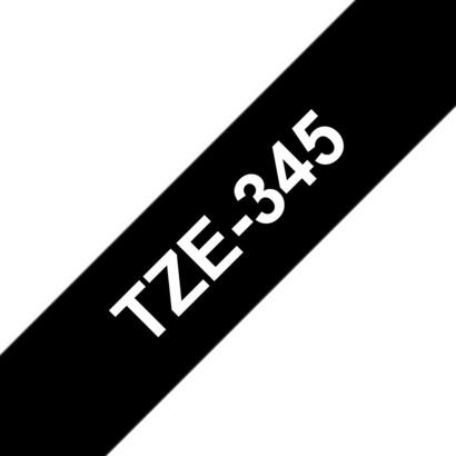 brother-tze345-cinta-laminada-generica-de-etiquetas-texto-blanco-sobre-fondo-negro-ancho-18mm-x-8-metros