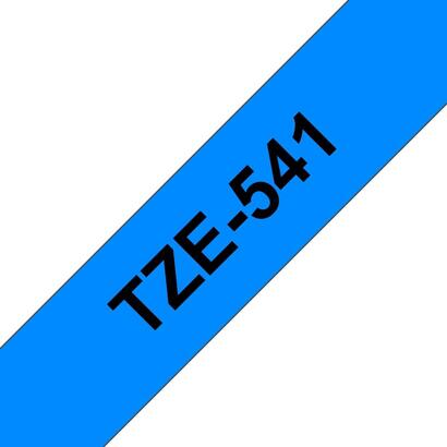 brother-tze541-cinta-laminada-generica-de-etiquetas-texto-negro-sobre-fondo-azul-ancho-18mm-x-8-metros