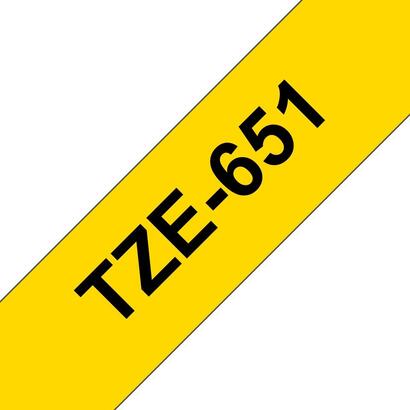 brother-tze651-cinta-laminada-generica-de-etiquetas-texto-negro-sobre-fondo-amarillo-ancho-24mm-x-8-metros